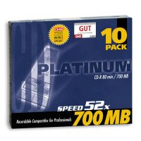Platinum 10 stck CD-R 700 MB 52x Papier Hlle