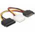 Kabel Delock Stromadapter SATA 15-pin zu Molex 4-pin + SATA 15-p