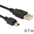 Delock Kabel USB Mini 5-Pol auf USB Stecker A 0,7 m