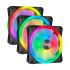 Corsair QL Series QL120 RGB, 120mm, schwarz (3er-Pack, inkl. LED