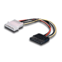 Kabel Stromadapter Molex 4-polig auf  SATA 15-polig 16cm