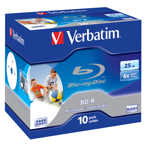Verbatim 10er JewelCase BD-R Blu-ray 25 GB 6x bedruckbar