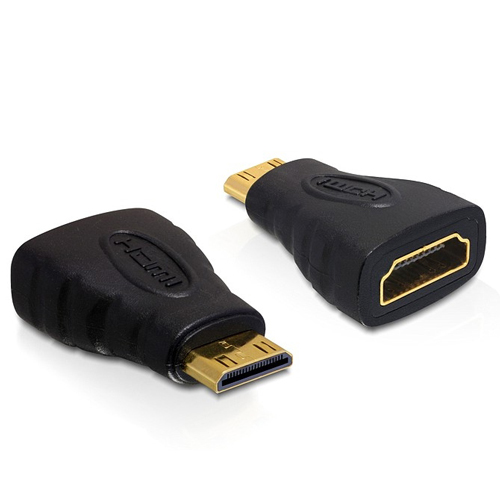 Delock Adapter HDMI auf Mini-HDMI Adapter, High Speed HDMI C Ste