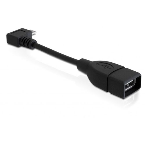 DeLock USB-Kabel MicroUSB-Stecker auf USB-A Buchse OTG gewinkelt