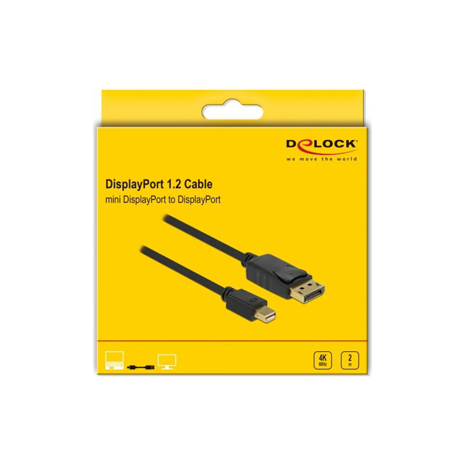 Delock Kabel Mini-DisplayPort 1.2 (M) - DisplayPort (M) 4K - 2 m