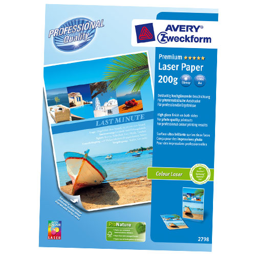 AVERY Zweckform Premium Colour A4 Laser/ Tinte Papier 200 g/qm 2