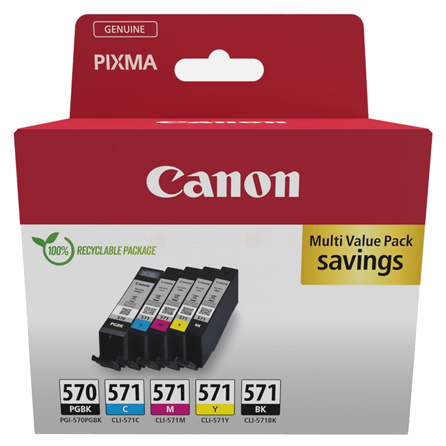 Canon CLI-571 Multipack cyan/magenta/gelb/2x schwarz (CLI571/PGI