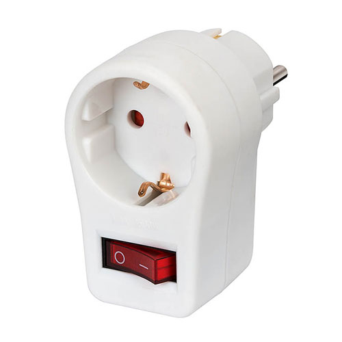 Brennenstuhl Strom Ein-/Aus-Schalter Schutzkontakt wei�