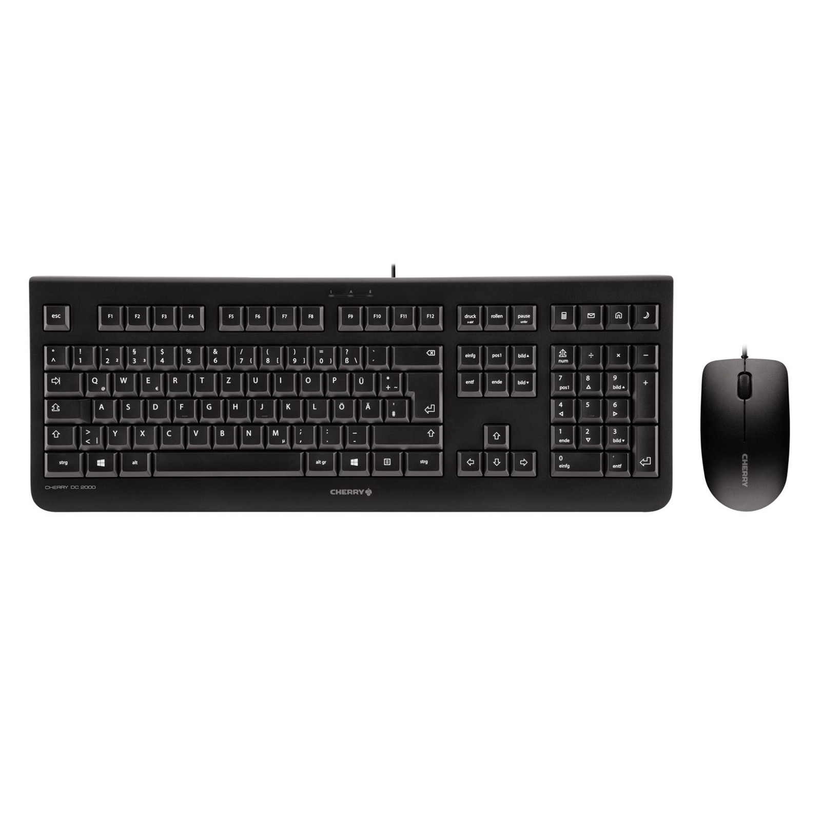 Cherry Desktop DC 2000 Deutsch - USB - Schwarz Tastatur-Maus-Set