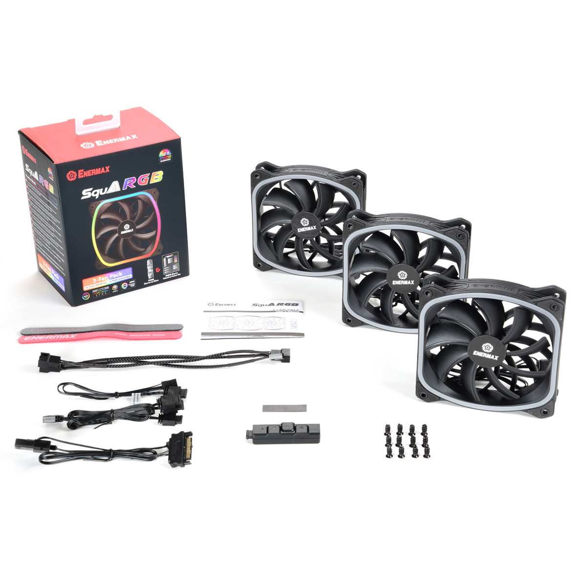 Enermax SquA RGB 3er Pack inkl. RGB Steuerung 120mm LED