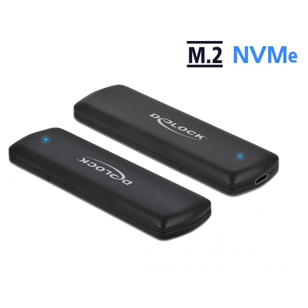 Delock Externes Gehuse fr M.2 NVMe PCIe SSD mit USB Type-C Bu