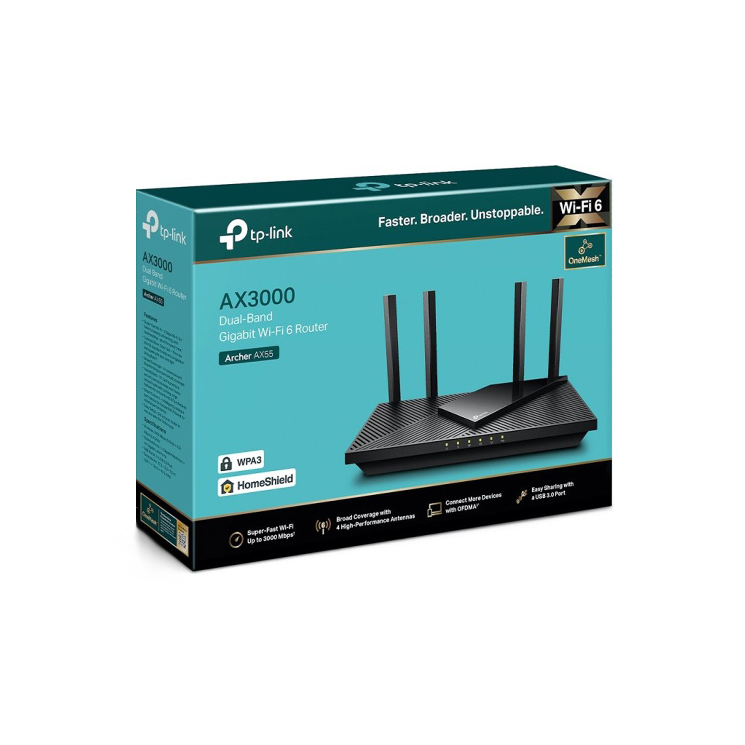 TP-Link Archer AX55, AX3000 Dual Band Gigabit Wi-Fi 6 Router