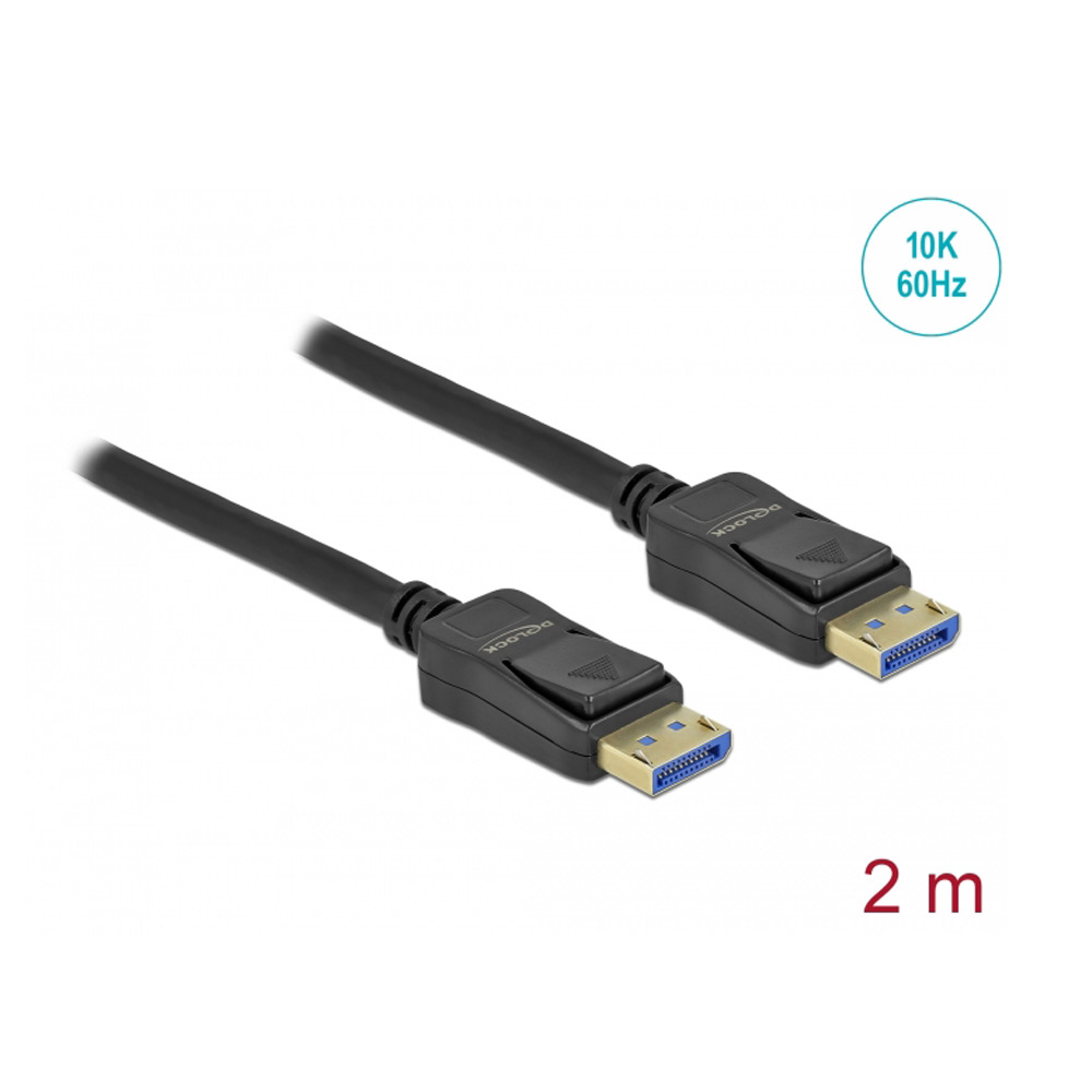 Kabel Delock DisplayPort 2.0 Stecker - Stecker 2m, 10K 60 Hz