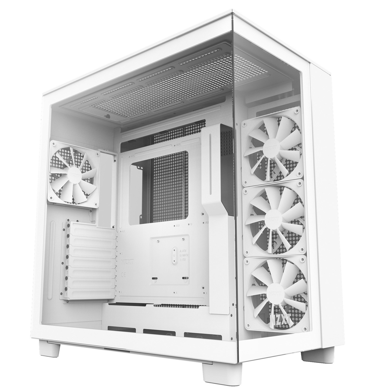 NZXT H9 Flow White- Midi-Tower wei, Glasfenster