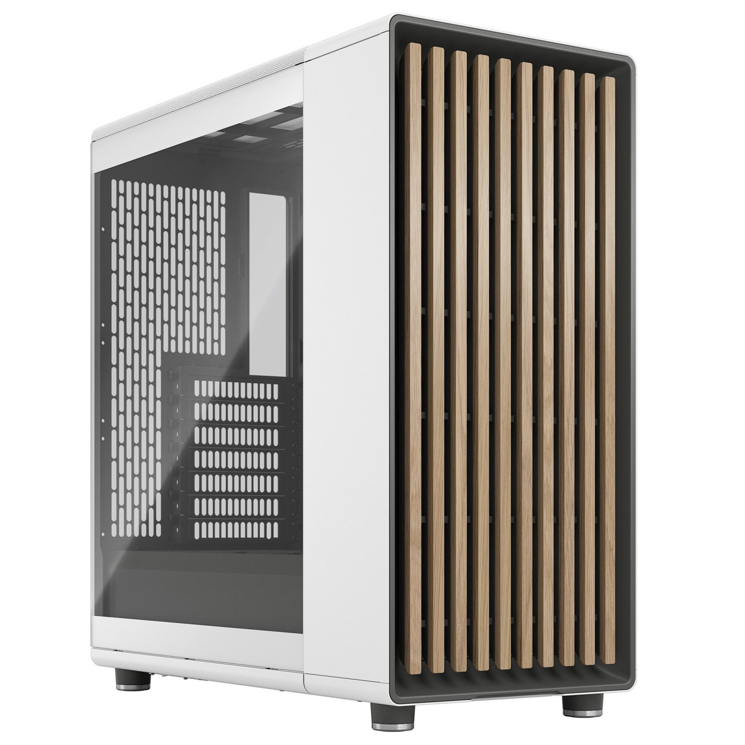 Fractal Design North Chalk White TG Clear, Midi-Tower - Staubfil