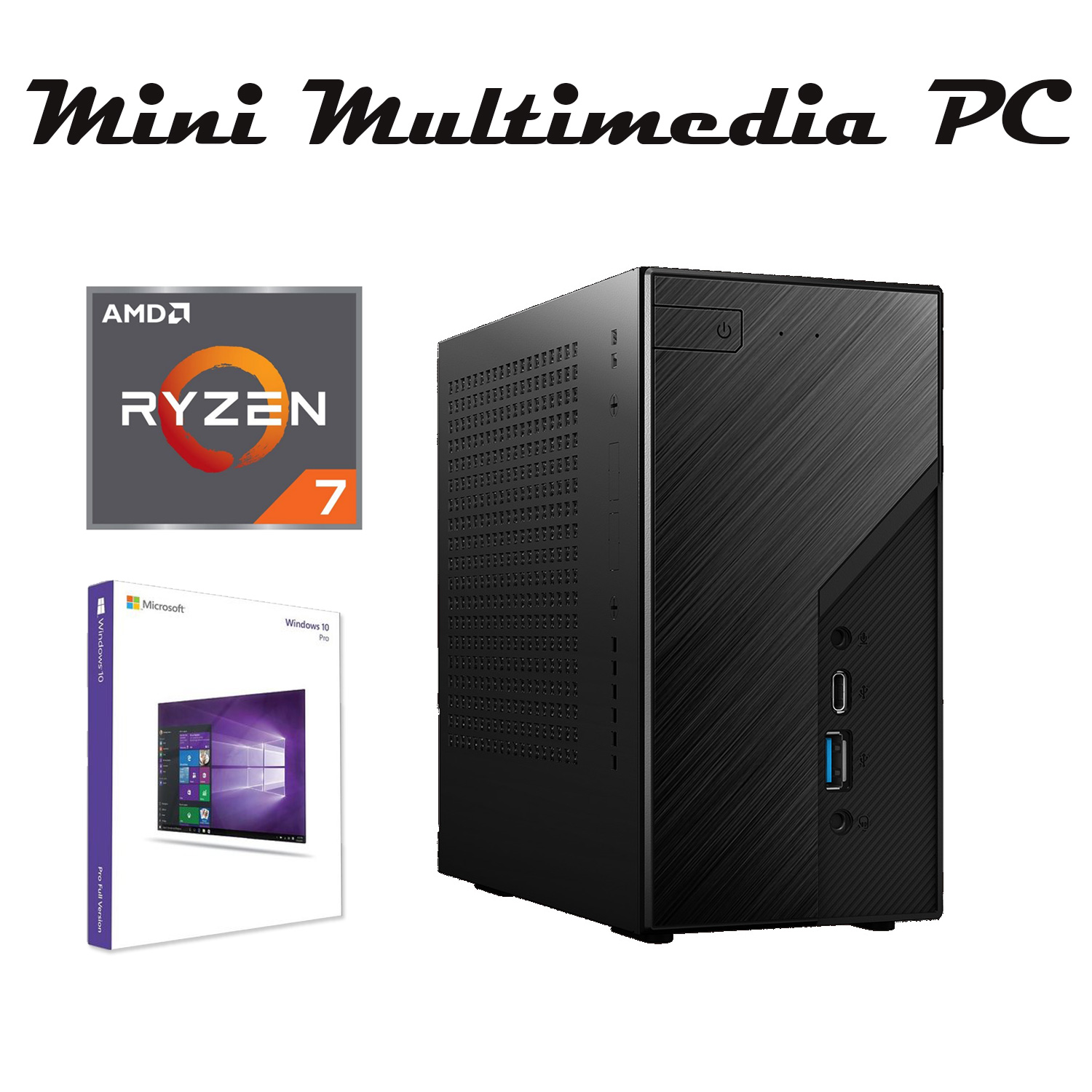 ASROCK X300 Multimedia Ryzen7 5700G 8x 3,8 GHz - 16GB - 1TB SSD 