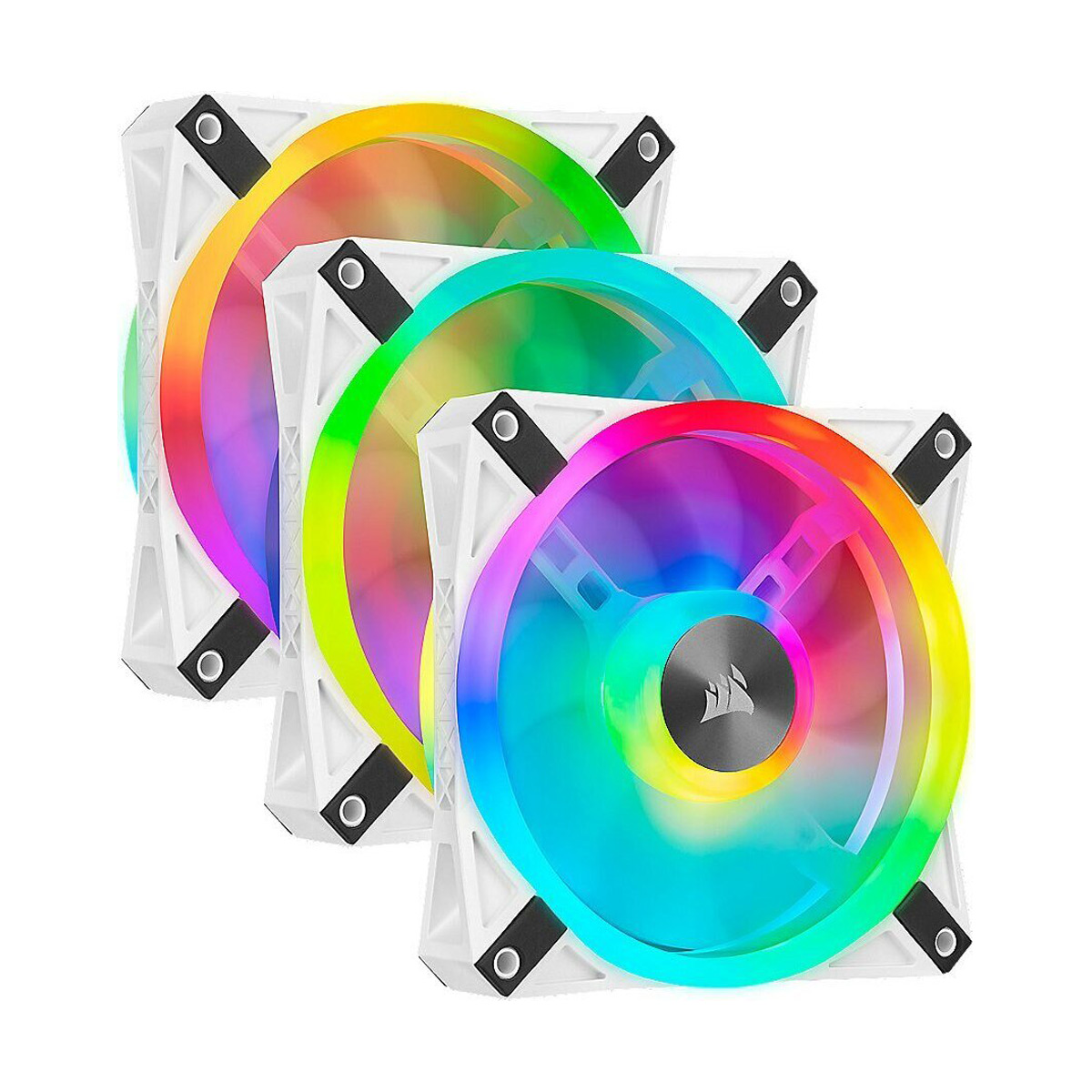 Corsair QL Series QL120 RGB, 120mm, wei? (3er-Pack, inkl. LED-St