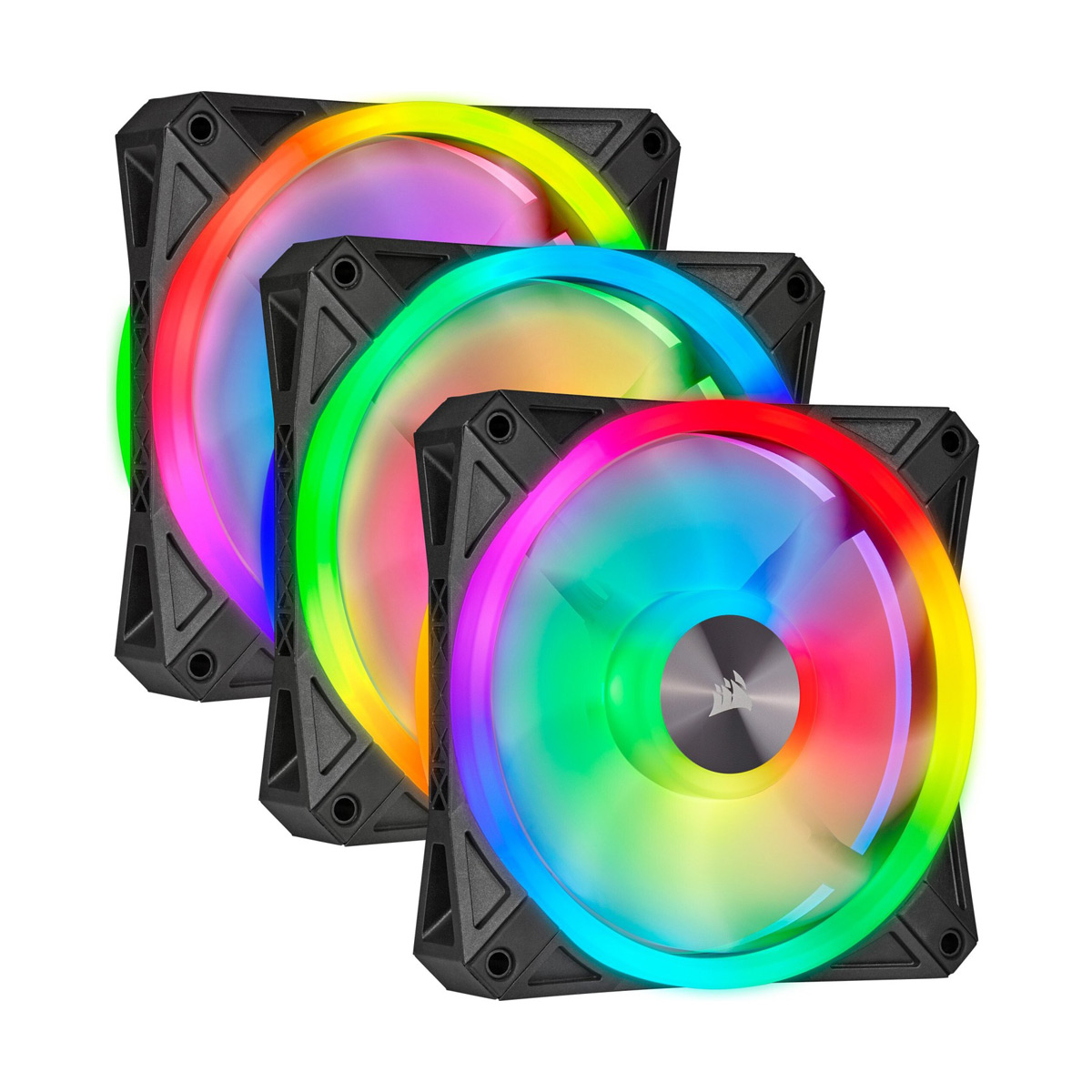 Corsair QL Series QL120 RGB, 120mm, schwarz (3er-Pack, inkl. LED