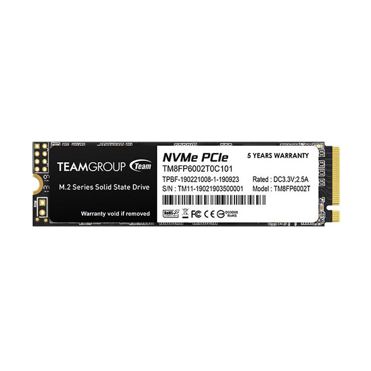 2TB TeamGroup MP33 M.2 NVME SSD 3D TLC PCIe 3.0 x4
