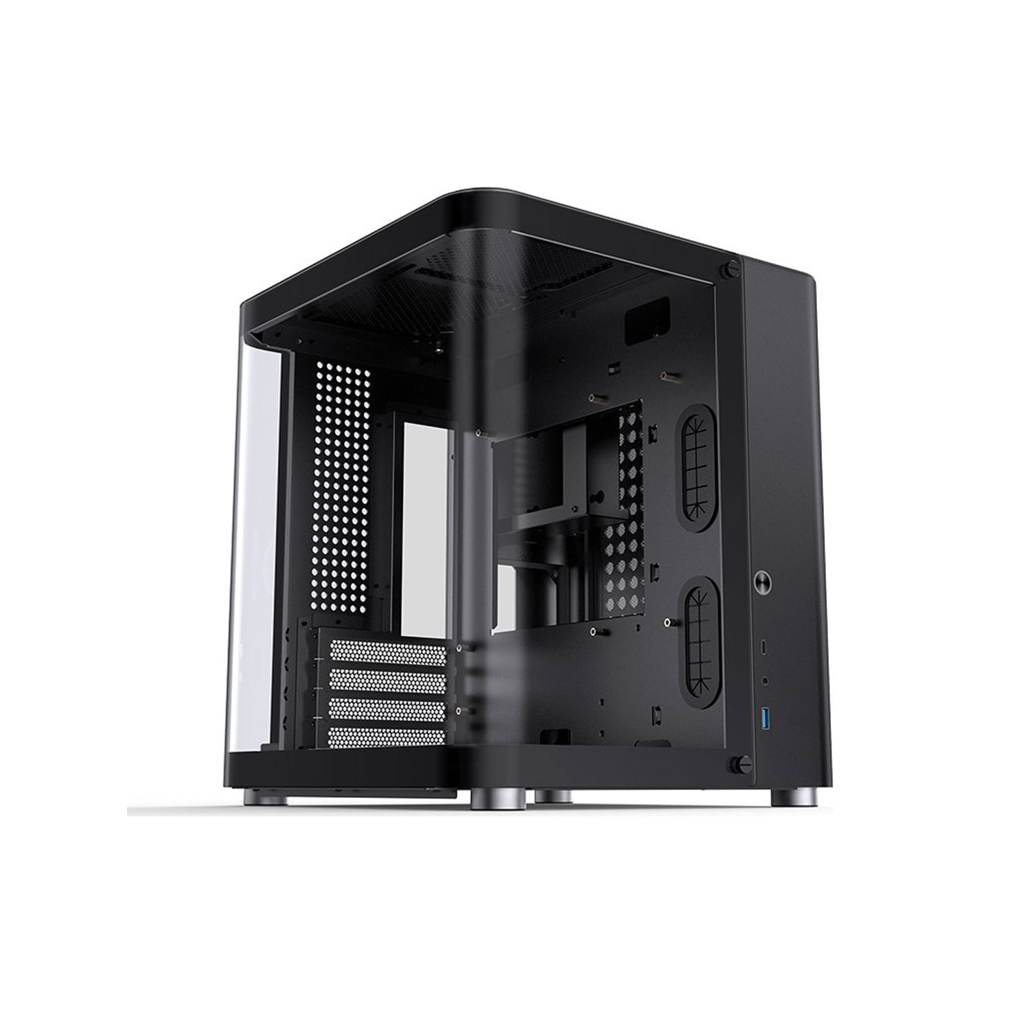 Jonsbo TK-1 2.0 Micro-ATX Geh�use Tempered Glass - schwarz