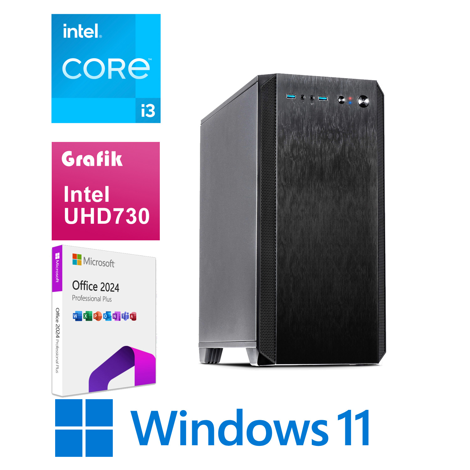 Tigerbull Office-Multimedia v6 Intel Core i3-12100 - 8GB - 512GB