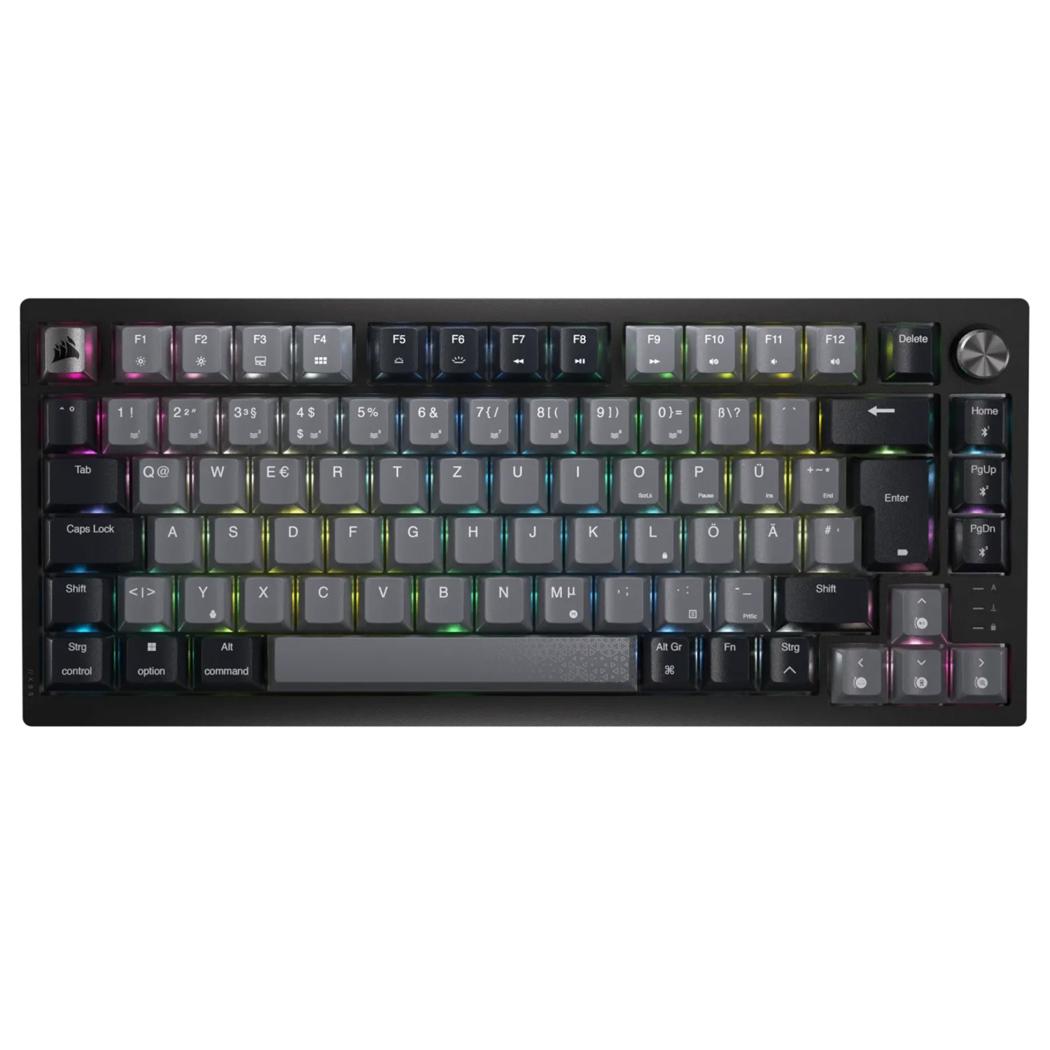 Corsair Gaming K65 Plus Wireless 75% RGB, schwarz/grau, MLX RED,