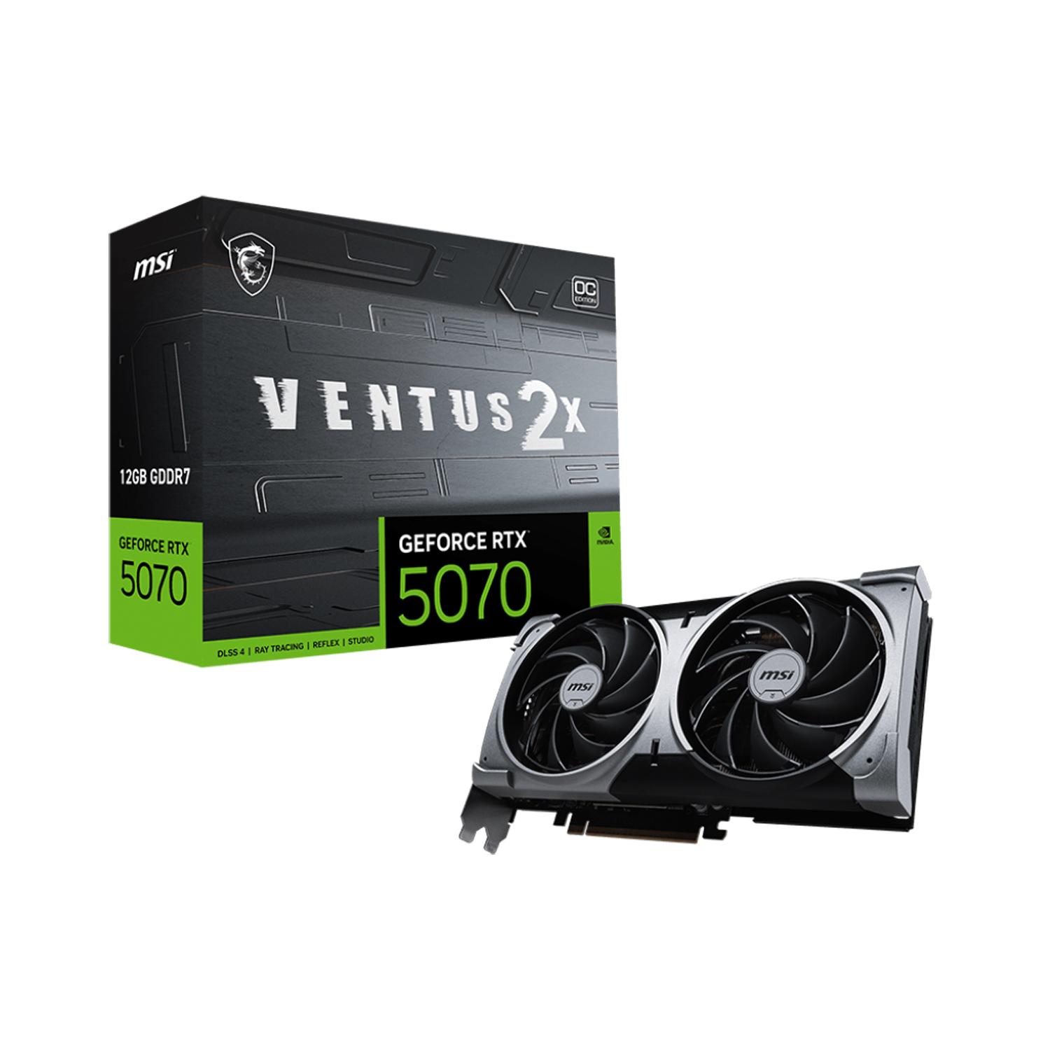 MSI GeForce RTX 5070 12G Ventus 2X OC 12GB GDDR7, HDMI, 3x DP
