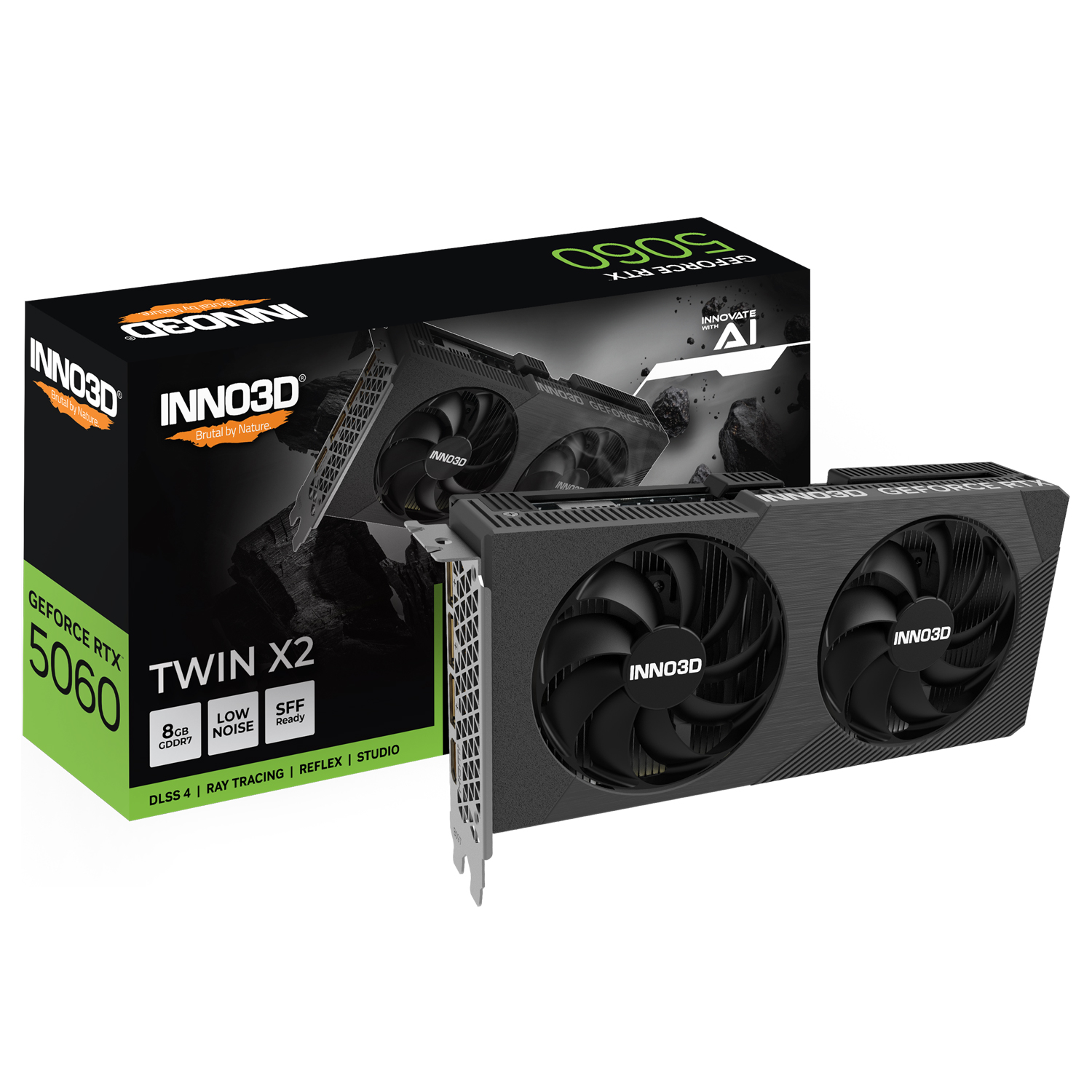 INNO3D GeForce RTX 5060 TWIN X2, 8GB GDDR7, HDMI, DP