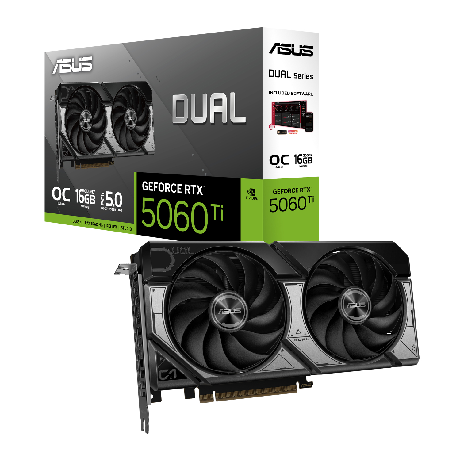 ASUS Dual GeForce RTX 5060 Ti OC, 16GB GDDR7, HDMI, DP