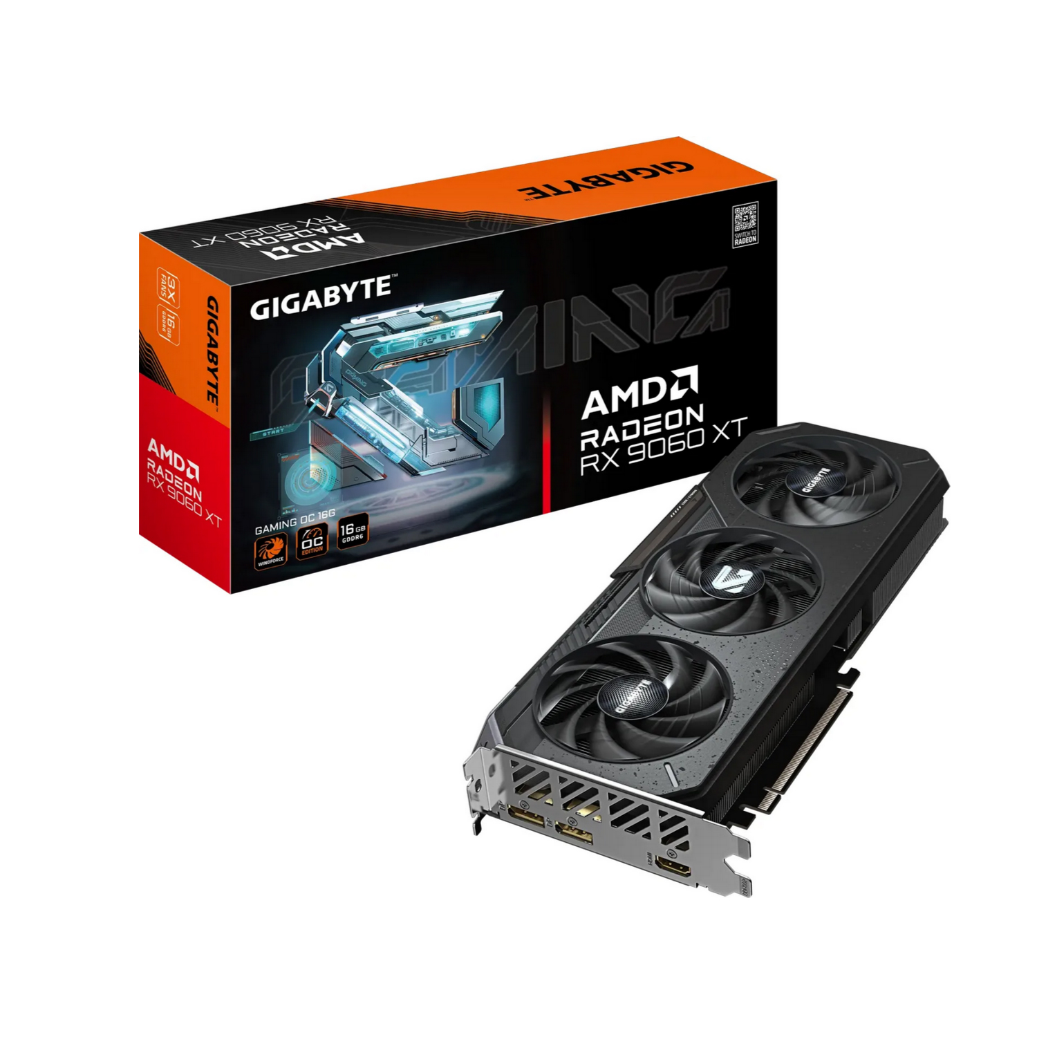Gigabyte AMD Radeon RX 9060 XT Gaming OC, 16GB GDDR6, 1x HDMI, 2