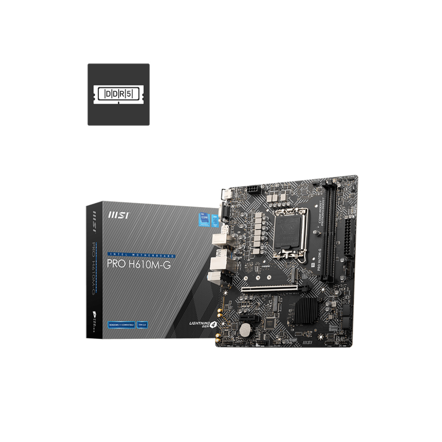 MSI PRO H610M-G DDR5  - Intel H610 Sockel 1700, mATX
