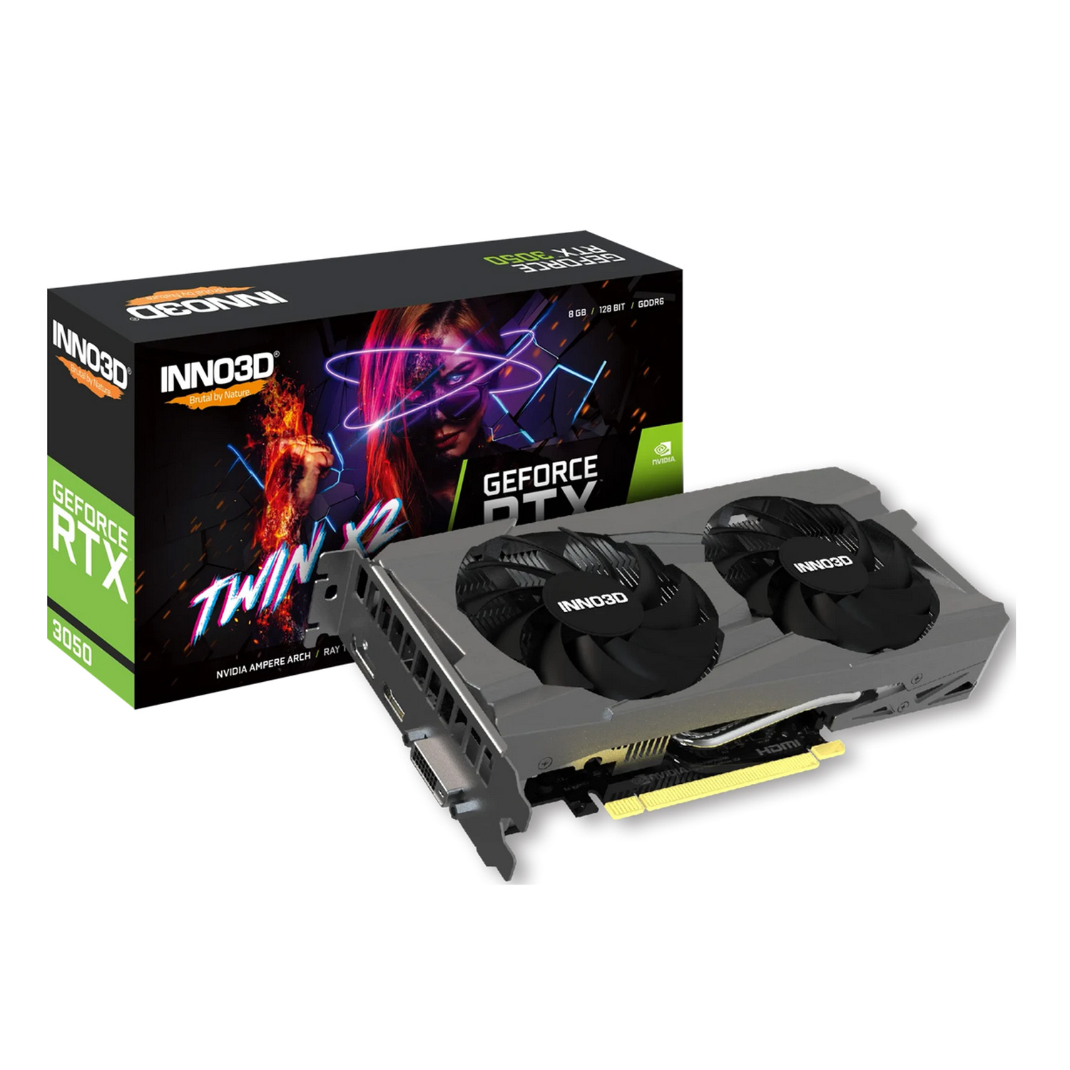 INNO3D GeForce RTX 3050 Twin X2 8GB GDDR6, HDMI