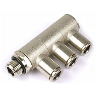 AlphaCool Plugin Verteiler G1/4 auf 3x10mm